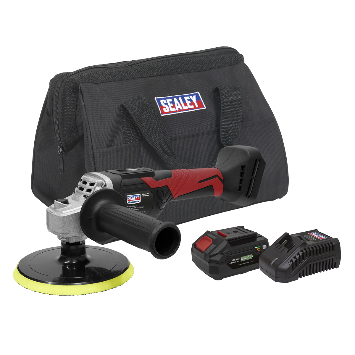 Sealey CP20VRPKIT Premier SV20 Series 150mm Cordless Rotary Polisher 20V 4Ah