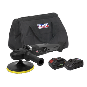 Sealey CP20VRPXKIT1 Premier SV20 Series 180mm Brushless Cordless Rotary Polisher Kit 20V 4Ah