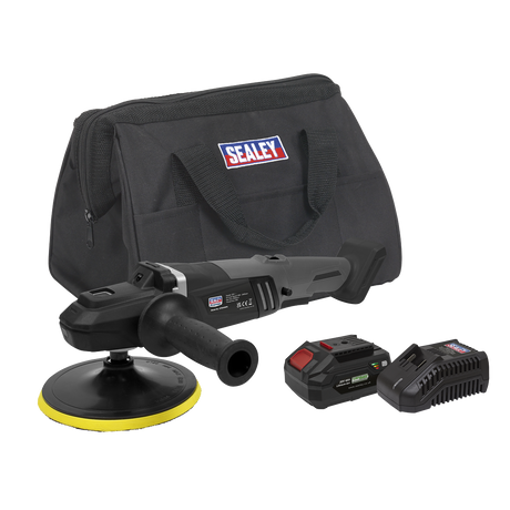 Sealey CP20VRPXKIT1 Premier SV20 Series 180mm Brushless Cordless Rotary Polisher Kit 20V 4Ah