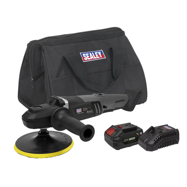 Sealey CP20VRPXKIT1 Premier SV20 Series 180mm Brushless Cordless Rotary Polisher Kit 20V 4Ah