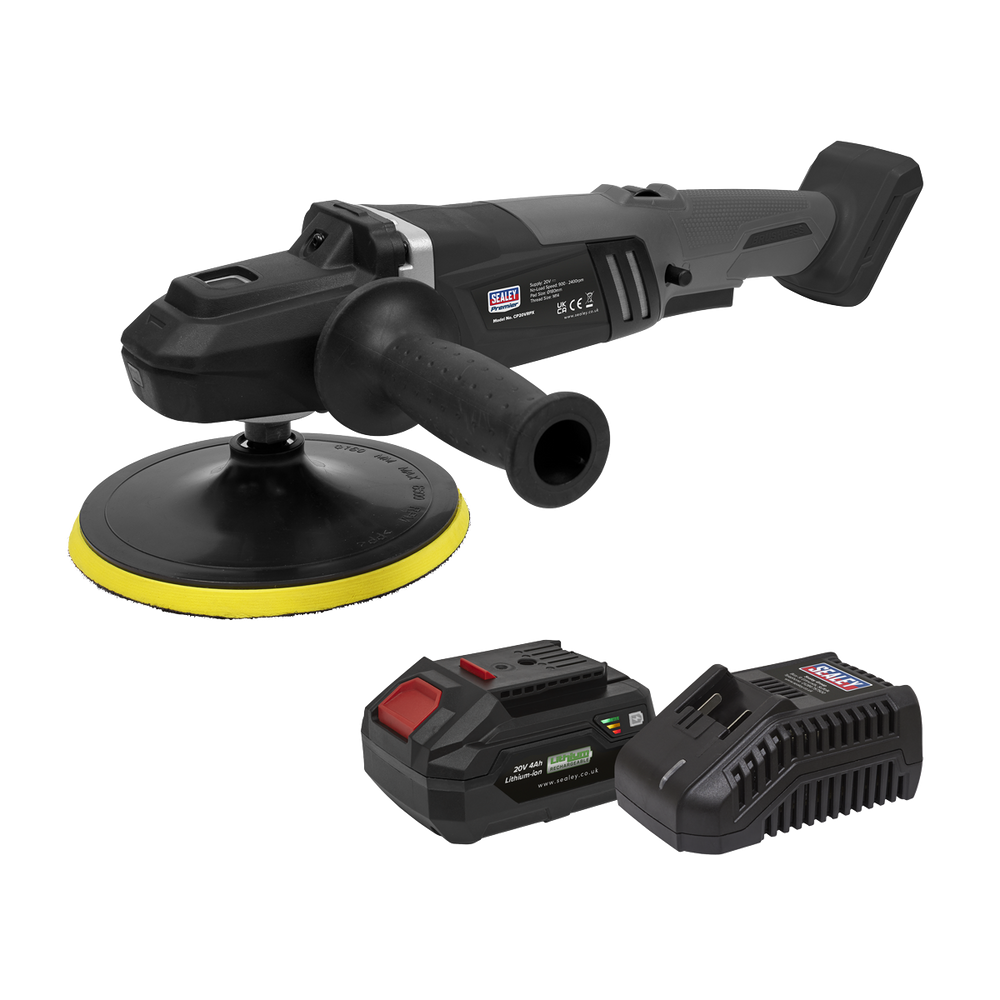 Sealey CP20VRPXKIT1 Premier SV20 Series 180mm Brushless Cordless Rotary Polisher Kit 20V 4Ah - additional view 2