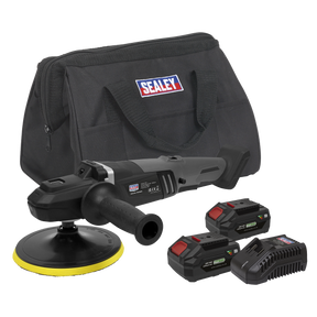 Sealey CP20VRPXKIT Premier SV20 Series 180mm Brushless Cordless Rotary Polisher 20V 4Ah - 2 Batteries