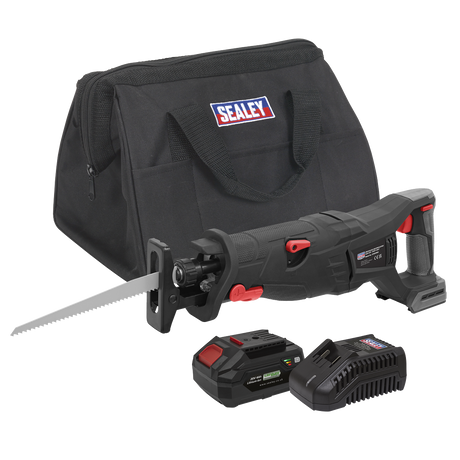 Sealey CP20VRSXKIT1 Premier SV20 Series Brushless Cordless Reciprocating Saw 20V 4Ah Kit
