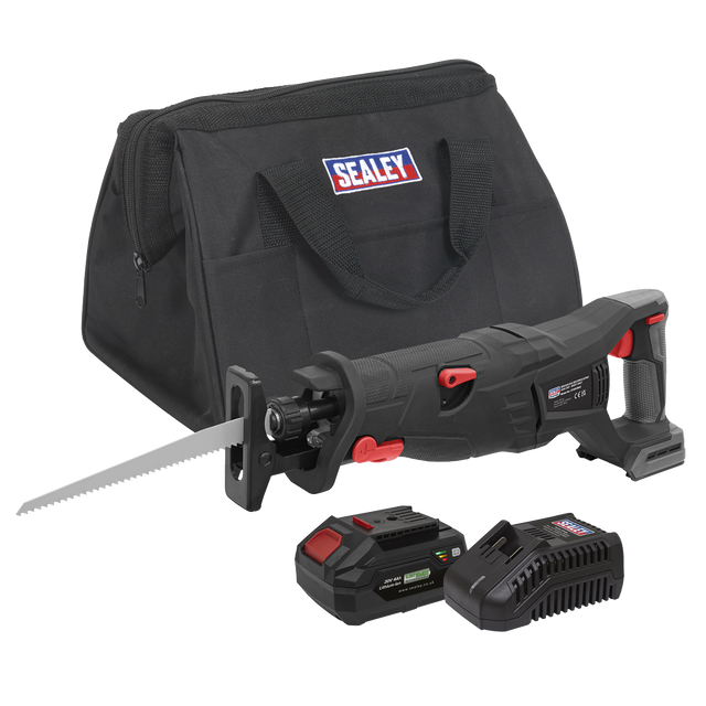 Sealey CP20VRSXKIT1 Premier SV20 Series Brushless Cordless Reciprocating Saw 20V 4Ah Kit