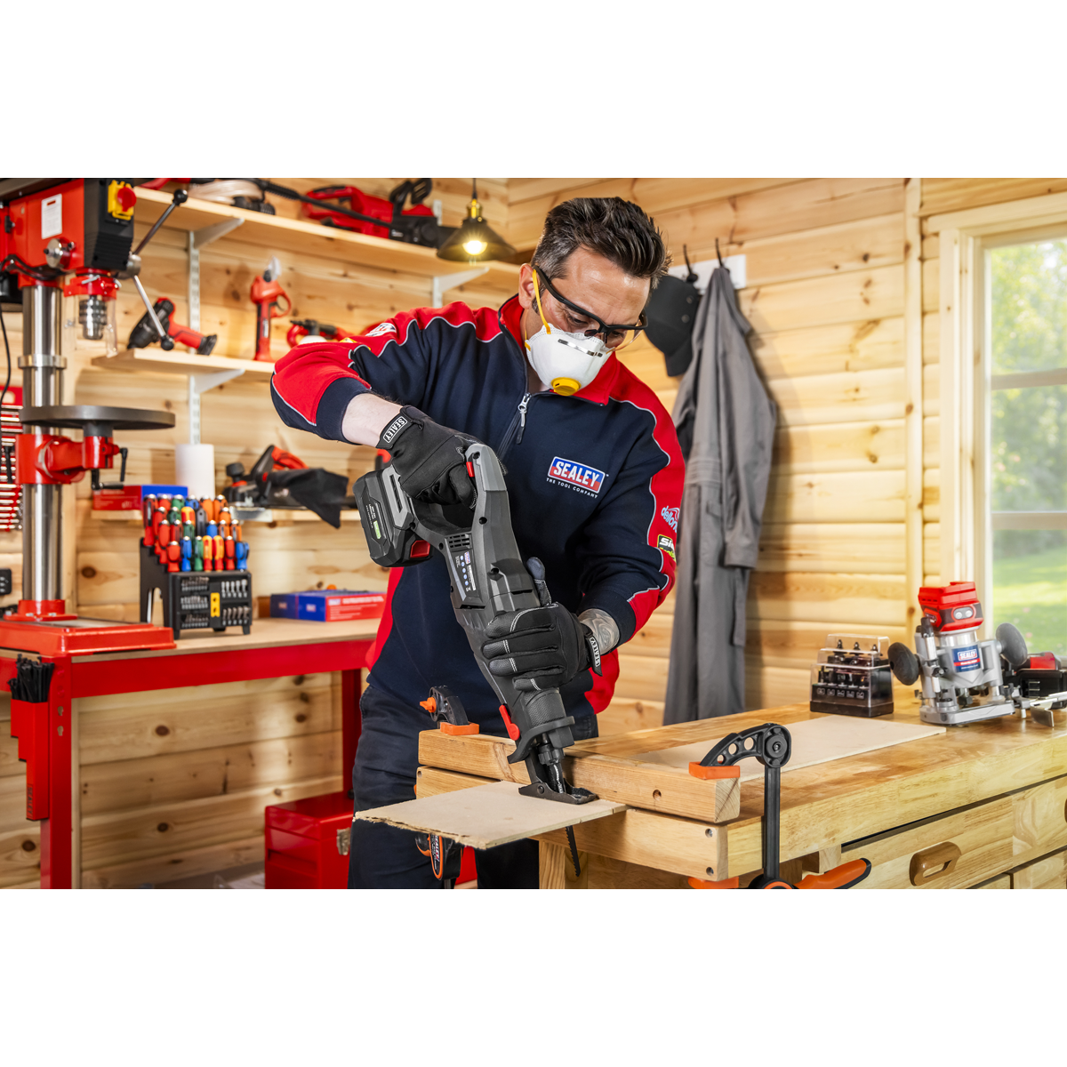 Sealey CP20VRSXKIT Premier SV20 Series Brushless Cordless Reciprocating Saw 20V 4Ah Kit - 2 Batteries - additional view 8