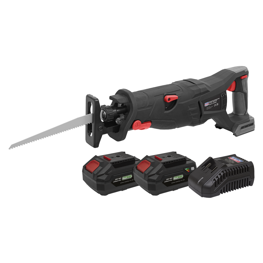 Sealey CP20VRSXKIT Premier SV20 Series Brushless Cordless Reciprocating Saw 20V 4Ah Kit - 2 Batteries - additional view 3