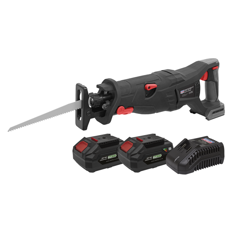 Sealey CP20VRSXKIT Premier SV20 Series Brushless Cordless Reciprocating Saw 20V 4Ah Kit - 2 Batteries - additional view 3