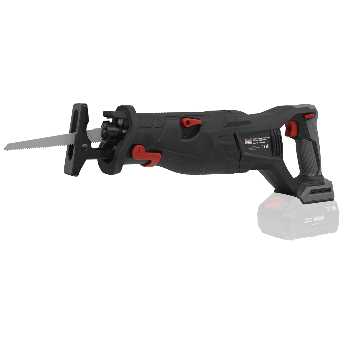 Sealey CP20VRSXKIT1 Premier SV20 Series Brushless Cordless Reciprocating Saw 20V 4Ah Kit - additional view 15
