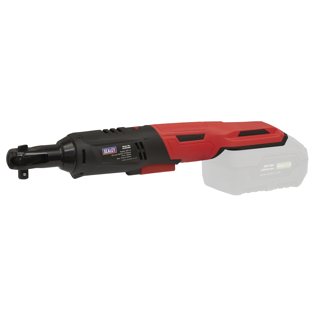 Sealey CP20VRWKIT1 SV20 Series 3/8"Sq Drive Cordless Ratchet Wrench Kit 60Nm 20V 4Ah - additional view 7