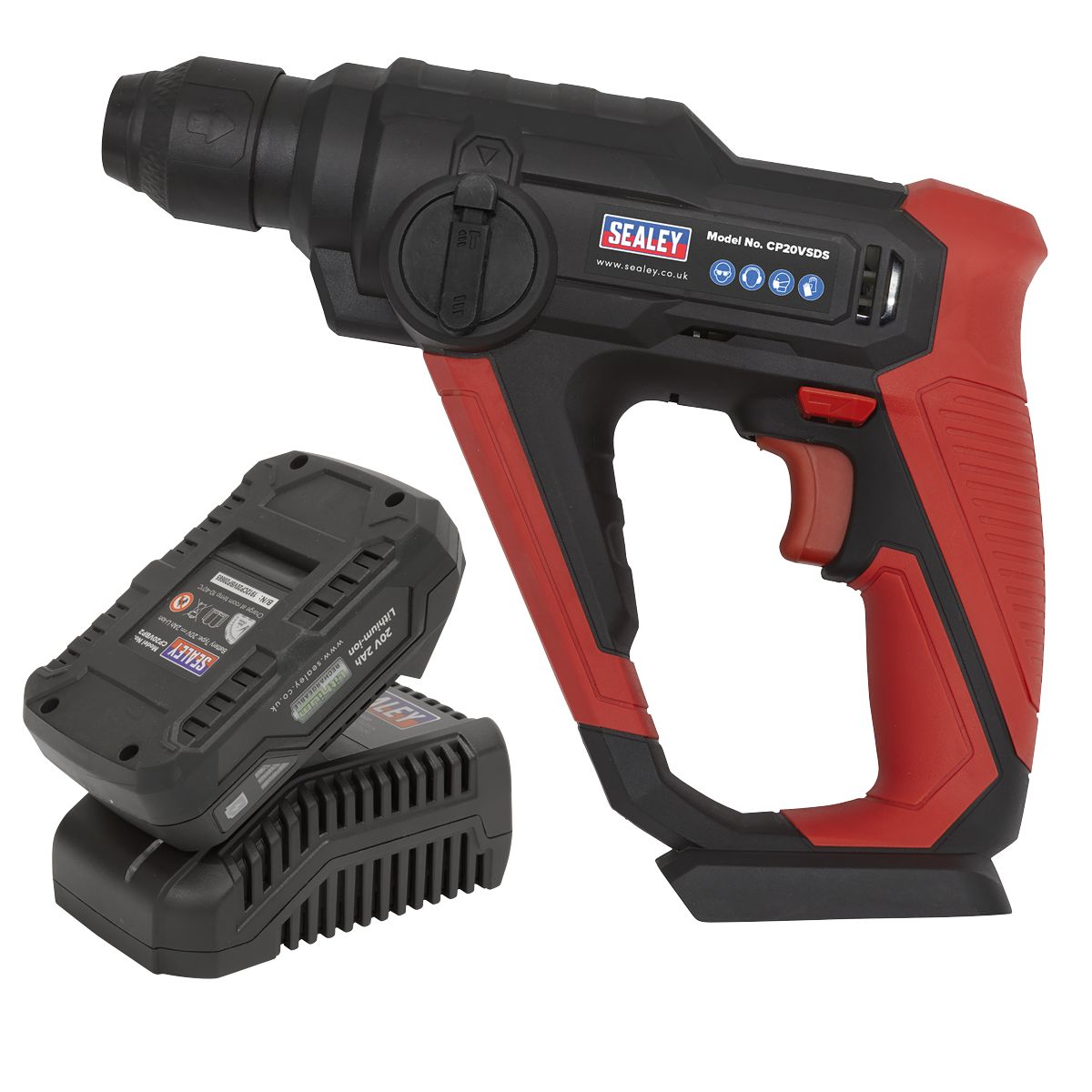 Sealey CP20VSDSKIT1 SV20 Series SDS Plus Cordless Rotary Hammer Drill Kit 20V 2Ah - additional view 7