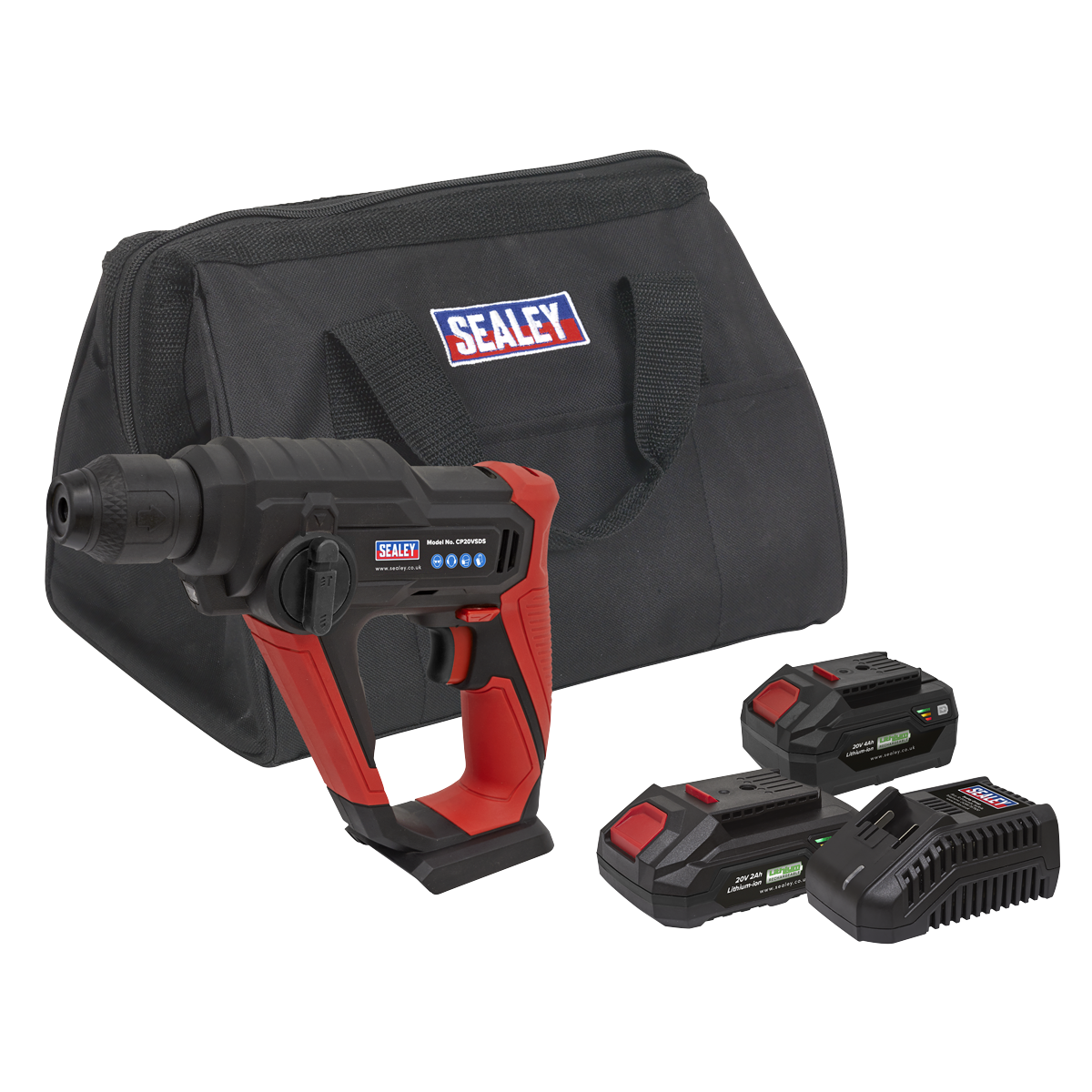 Sealey CP20VSDSKIT SV20 Series SDS Plus Cordless Rotary Hammer Drill Kit 20V - 2 Batteries