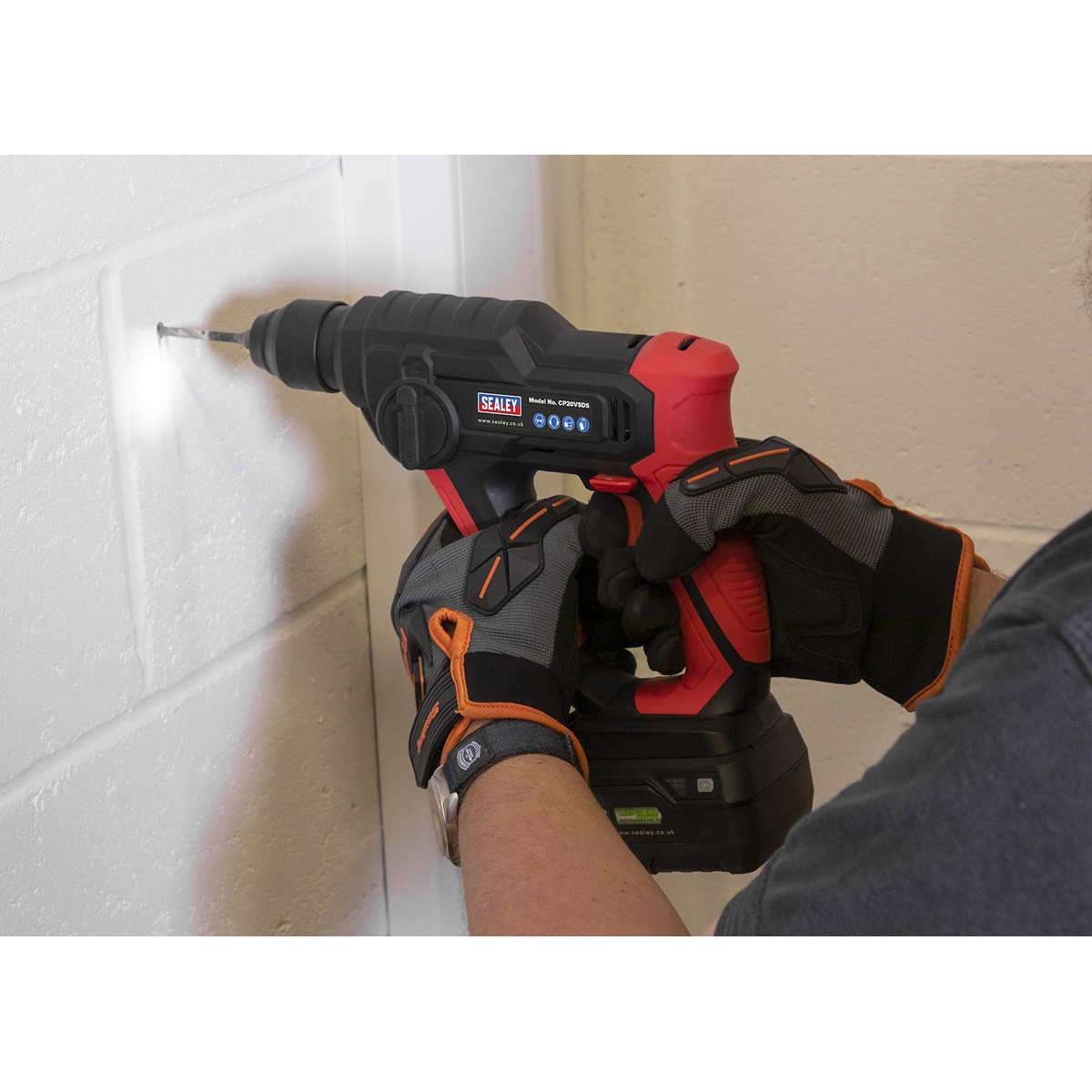 Sealey CP20VSDS SV20 Series SDS Plus Cordless Rotary Hammer Drill 20V - Body Only - additional view 8