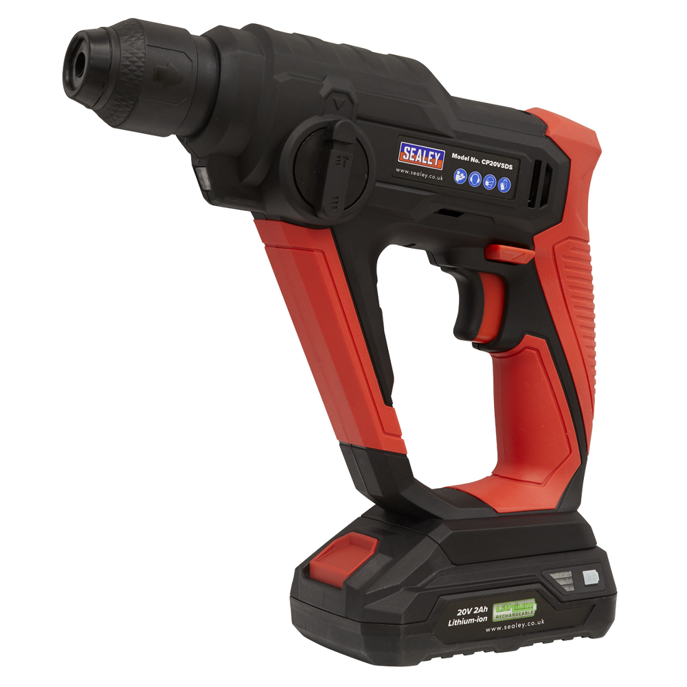 Sealey CP20VSDS SV20 Series SDS Plus Cordless Rotary Hammer Drill 20V - Body Only - additional view 7
