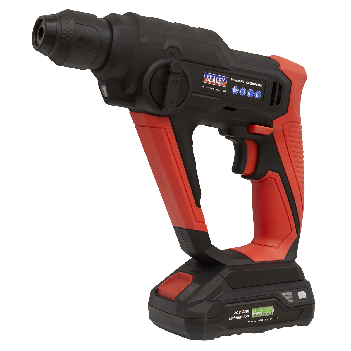Sealey CP20VSDS SV20 Series SDS Plus Cordless Rotary Hammer Drill 20V - Body Only - additional view 7