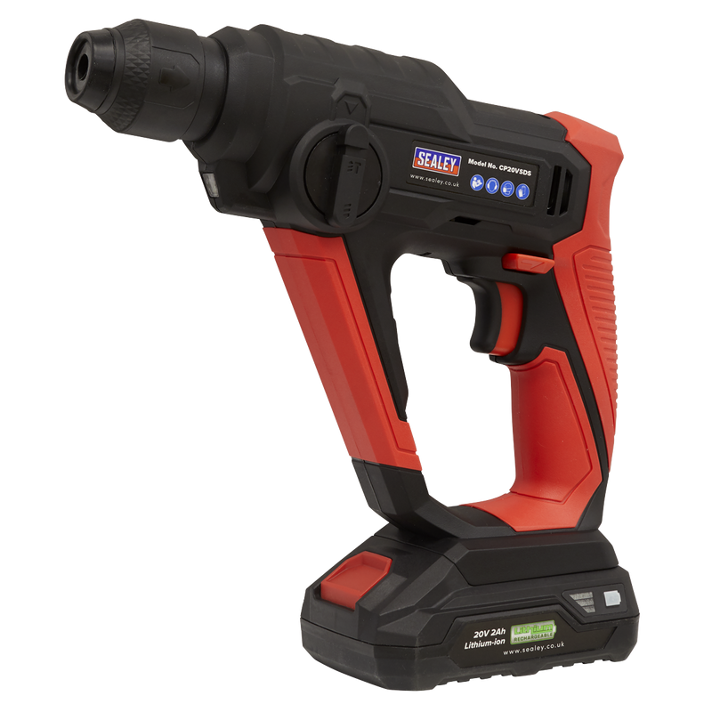 Sealey CP20VSDS SV20 Series SDS Plus Cordless Rotary Hammer Drill 20V - Body Only - additional view 7