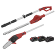 Sealey CP20VTPCOMBO SV20 Series Cordless Telescopic Hedge Trimmer & Chainsaw Kit 20V - 2 Batteries