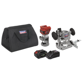 Sealey CP20VTRKIT1 SV20 Series Cordless Trimming Router Kit 20V 4Ah