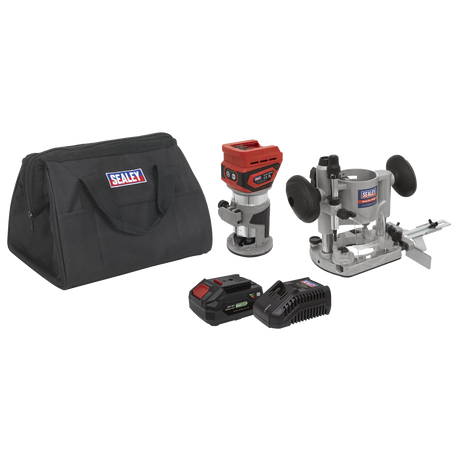 Sealey CP20VTRKIT1 SV20 Series Cordless Trimming Router Kit 20V 4Ah