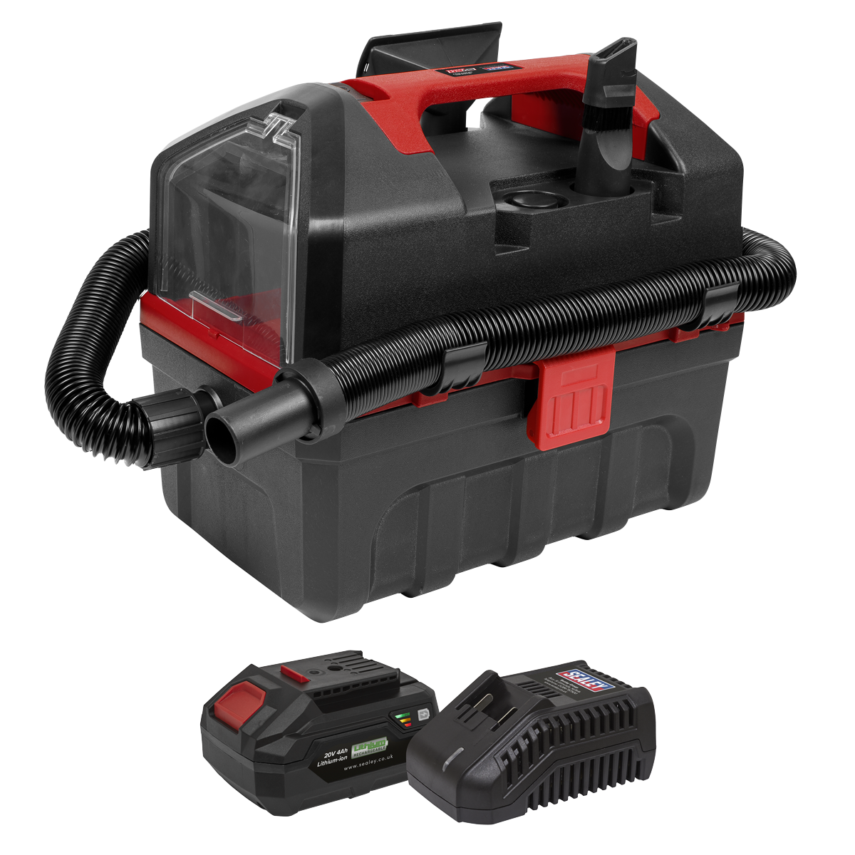 Sealey CP20VWDVKIT1 SV20 Series 10L Cordless Wet & Dry Vacuum Kit 20V 4Ah