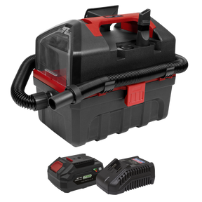 Sealey CP20VWDVKIT1 SV20 Series 10L Cordless Wet & Dry Vacuum Kit 20V 4Ah