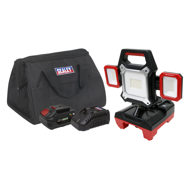 Sealey CP20VWLKIT1 SV20 Series 2-in-1 Cordless/Corded 45W SMD LED Worklight Kit 20V 4Ah