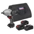 Sealey CP20VXIWKIT1 Premier SV20 Series Brushless Cordless Impact Wrench Kit 20V 4Ah - 2 Batteries