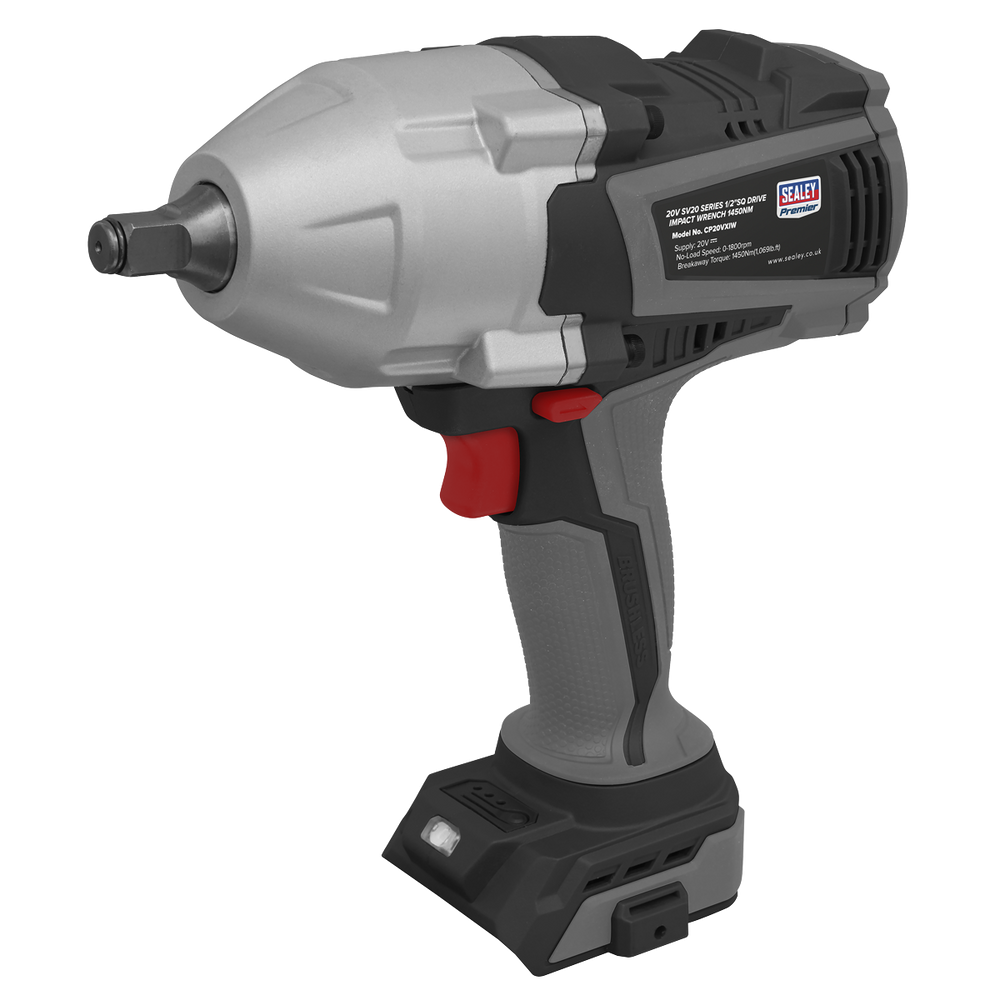 Sealey CP20VXIW Premier SV20 Series 1/2"Sq Drive Brushless Cordless Impact Wrench 20V - Body Only - additional view 5