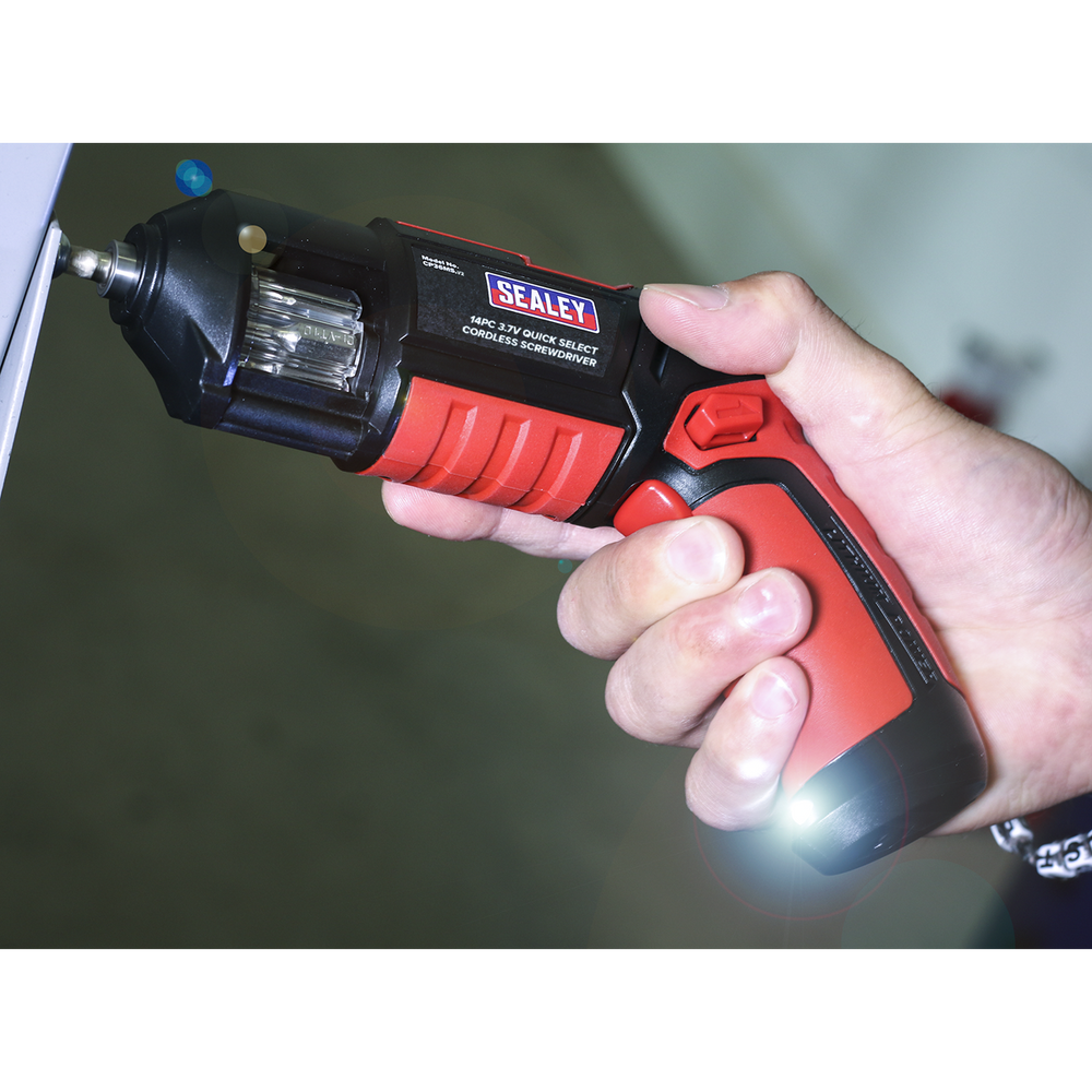 Sealey CP36MS Cordless Quick Select Screwdriver 3.7V 14pc - additional view 5