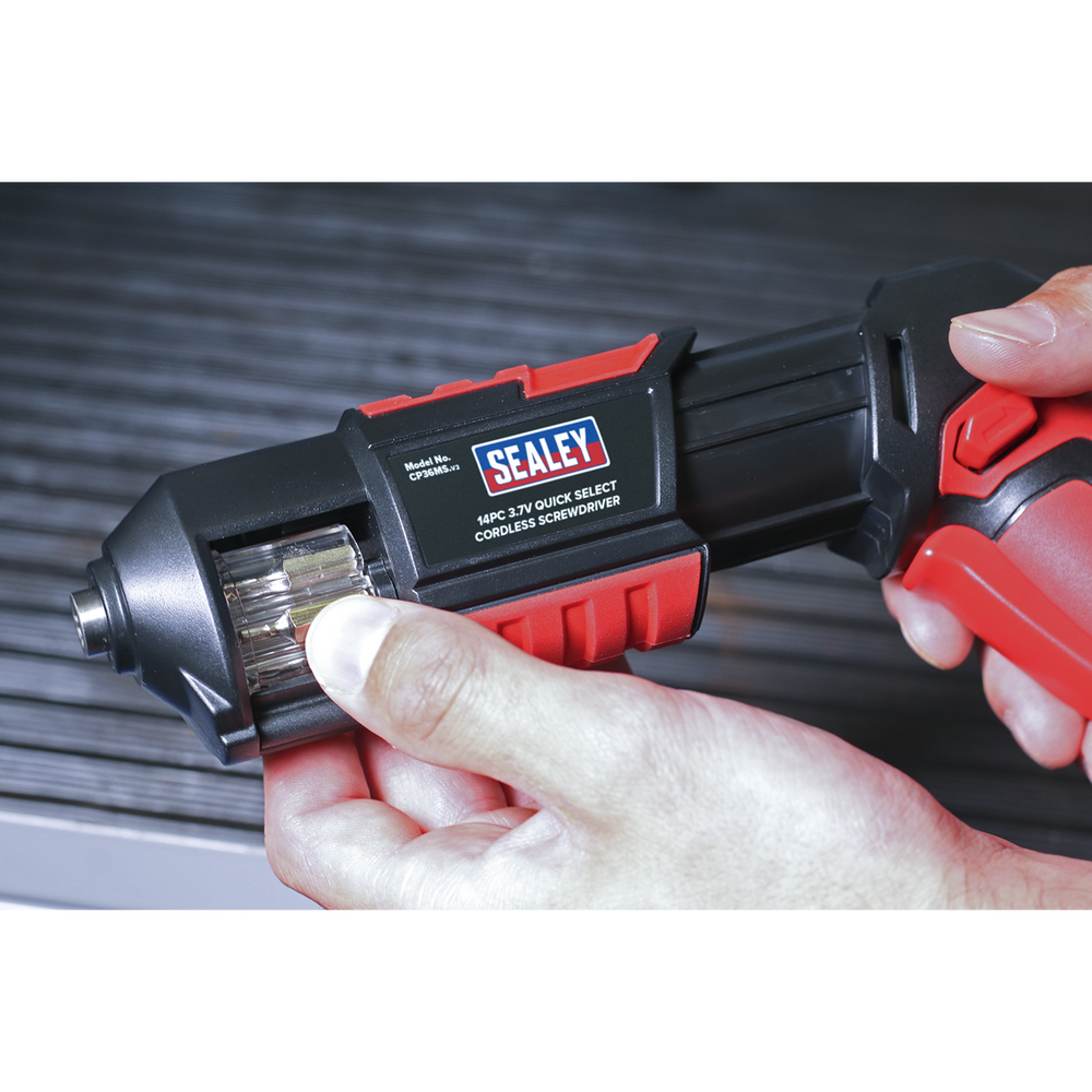 Sealey CP36MS Cordless Quick Select Screwdriver 3.7V 14pc - additional view 6