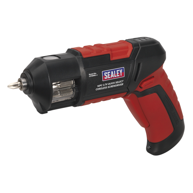 Sealey CP36MS Cordless Quick Select Screwdriver 3.7V 14pc