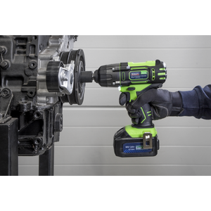 Sealey 2001LEHVCOMBO Trolley Jack & Cordless Impact Wrench Combo - Green - additional view 3