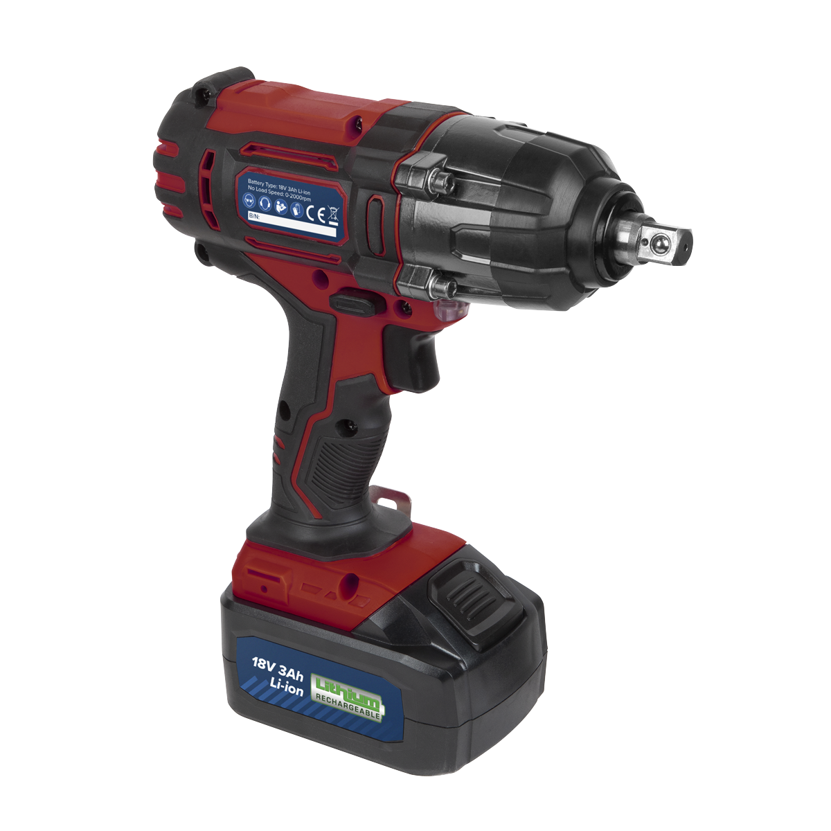 Sealey 2001LERECOMBO Trolley Jack & Cordless Impact Wrench Combo - Red - additional view 4