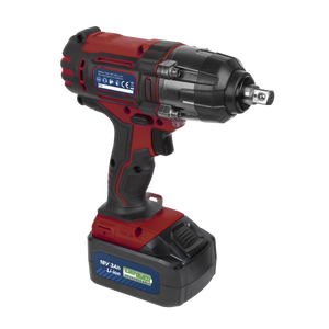 Sealey 2001LERECOMBO Trolley Jack & Cordless Impact Wrench Combo - Red - additional view 4