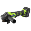 Sealey CP401LIHV 115mm Cordless Angle Grinder 18V 3Ah - Green