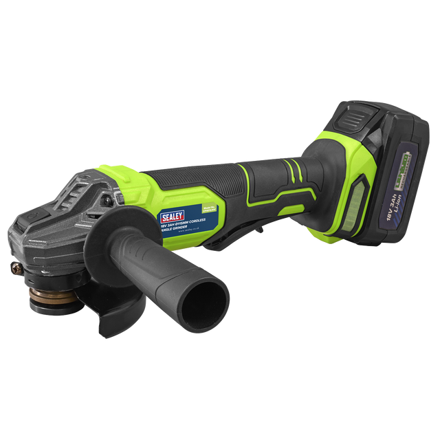 Sealey CP401LIHV 115mm Cordless Angle Grinder 18V 3Ah - Green