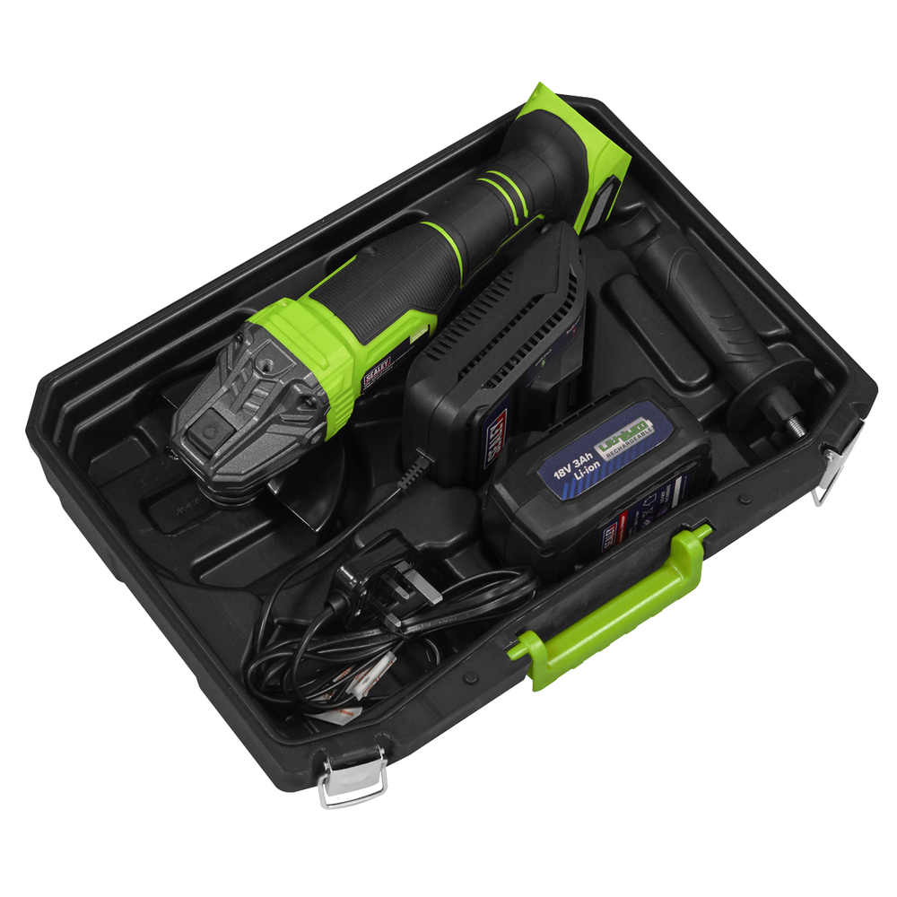Sealey CP401LIHV 115mm Cordless Angle Grinder 18V 3Ah - Green - additional view 9