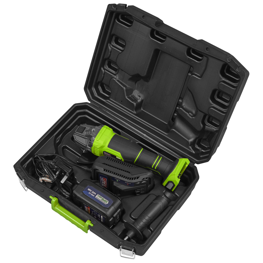 Sealey CP401LIHV 115mm Cordless Angle Grinder 18V 3Ah - Green - additional view 11