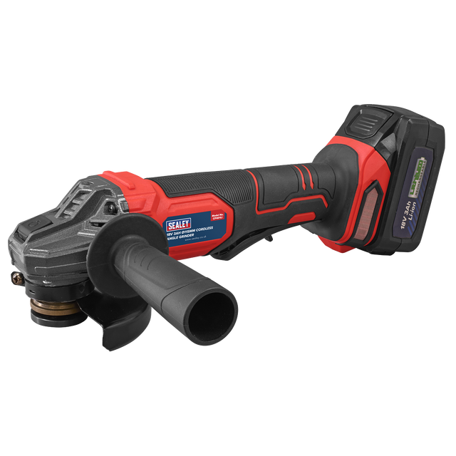 Sealey CP401LI 115mm Cordless Angle Grinder 18V 3Ah - Red