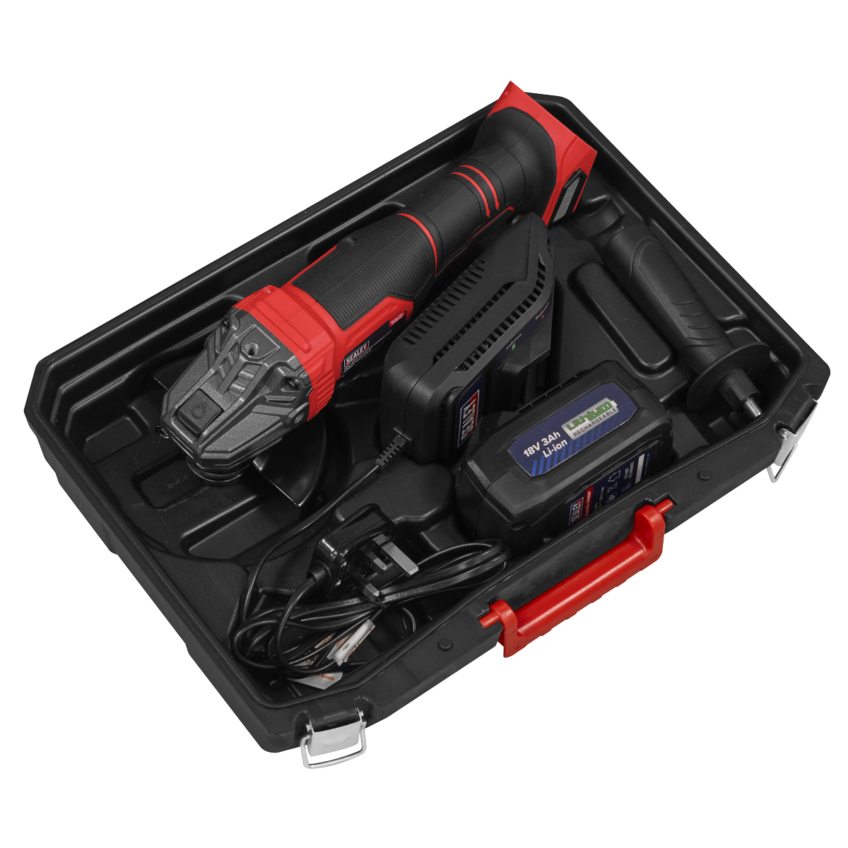 Sealey CP401LI 115mm Cordless Angle Grinder 18V 3Ah - Red - additional view 6