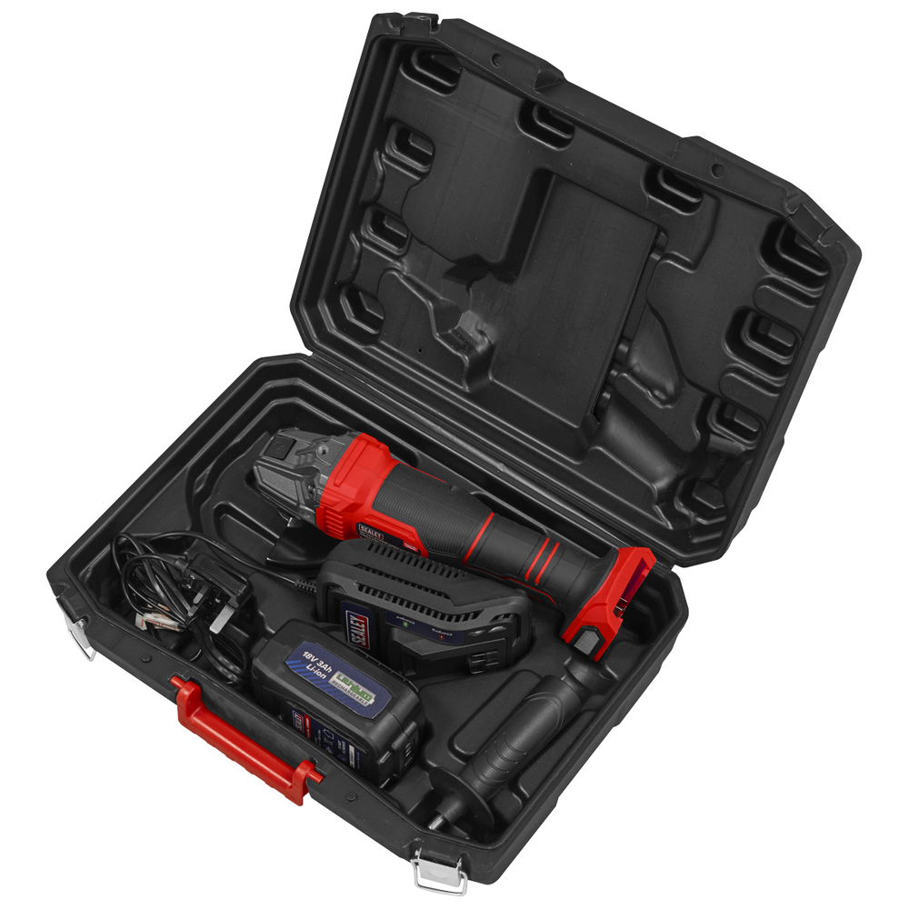 Sealey CP401LI 115mm Cordless Angle Grinder 18V 3Ah - Red - additional view 8