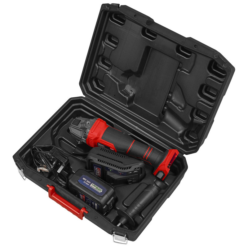 Sealey CP401LI 115mm Cordless Angle Grinder 18V 3Ah - Red - additional view 8
