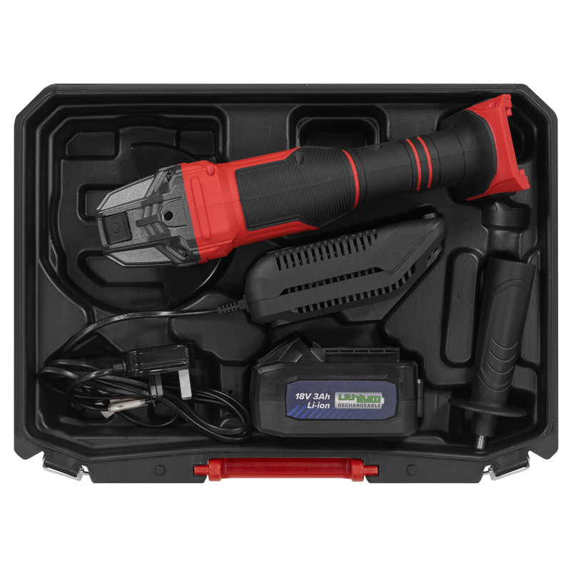 Sealey CP401LI 115mm Cordless Angle Grinder 18V 3Ah - Red - additional view 15