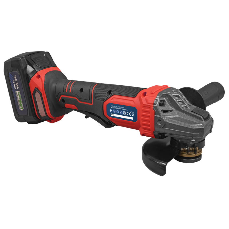 Sealey CP401LI 115mm Cordless Angle Grinder 18V 3Ah - Red - additional view 3