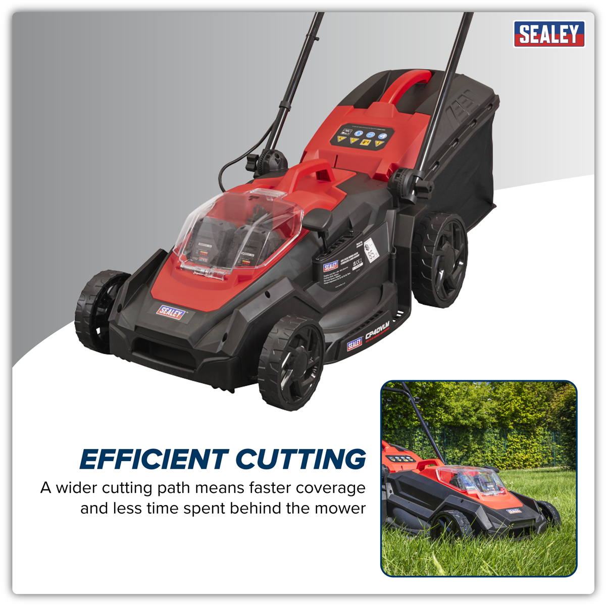 Sealey CP40VLMKIT Cordless Lawn Mower Kit 40V 4Ah SV20 Series 40cm - additional view 19