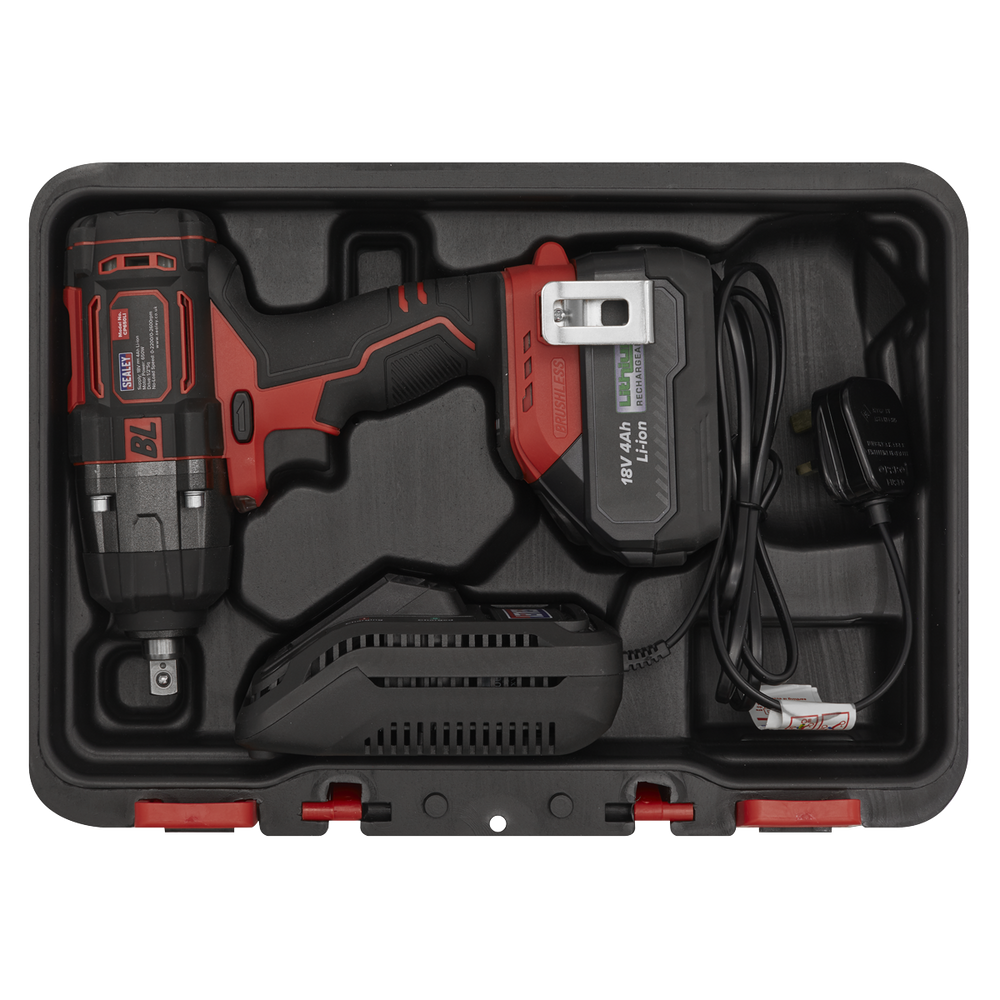 Sealey CP650LI 1/2"Sq Drive Cordless Brushless Impact Wrench 18V 4Ah - additional view 11