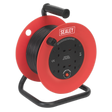 Sealey CR25/1.5 25m Heavy-Duty Cable Reel with Thermal Trip 4 x 230V
