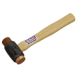 Sealey CRF15 Premier Copper/Rawhide Faced Hammer with Hickory Shaft 1.5lb