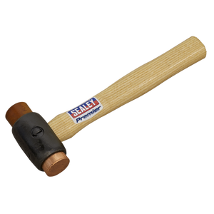 Sealey CRF15 Premier Copper/Rawhide Faced Hammer with Hickory Shaft 1.5lb