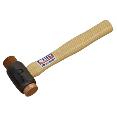 Sealey CRF15 Premier Copper/Rawhide Faced Hammer with Hickory Shaft 1.5lb