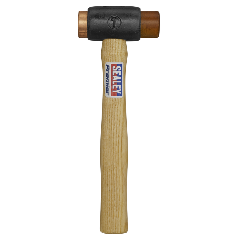 Sealey CRF15 Premier Copper/Rawhide Faced Hammer with Hickory Shaft 1.5lb - additional view 2